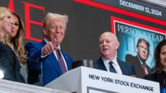 Trump rings bell on record stock market – but will it last?