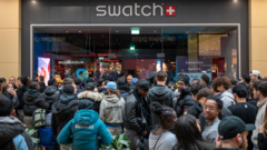 Swatch stores close for second day after crowds